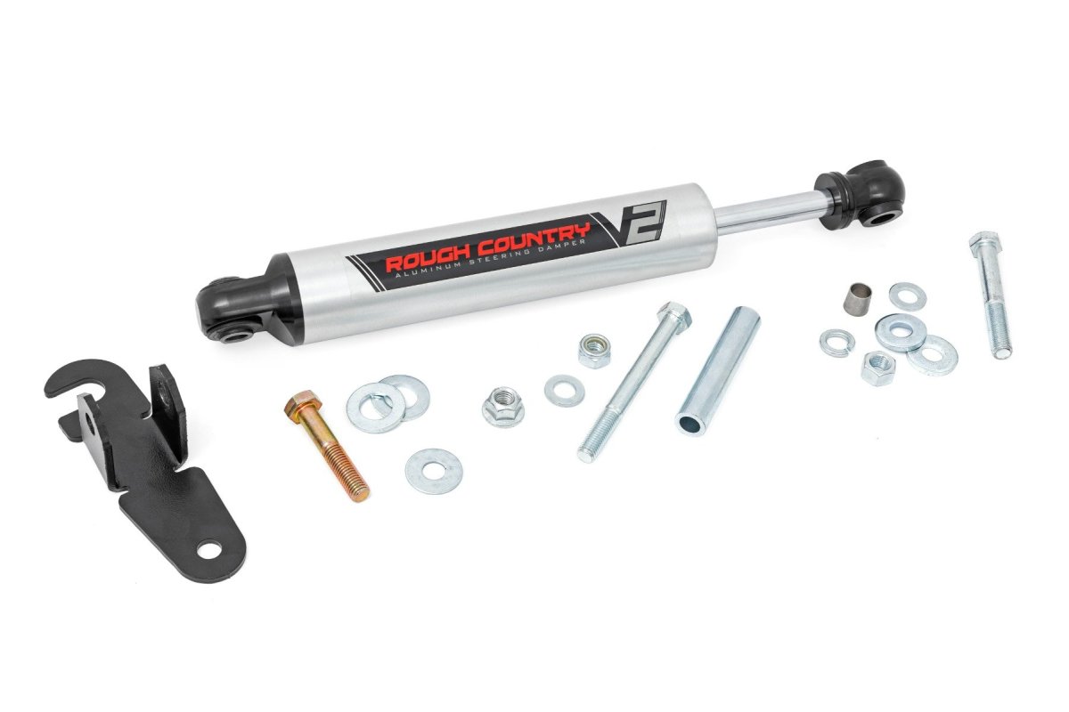 Chevrolet Silverado 2500 HD Steering Stabilizer Kit - Rough Country - V2 - '16-'24